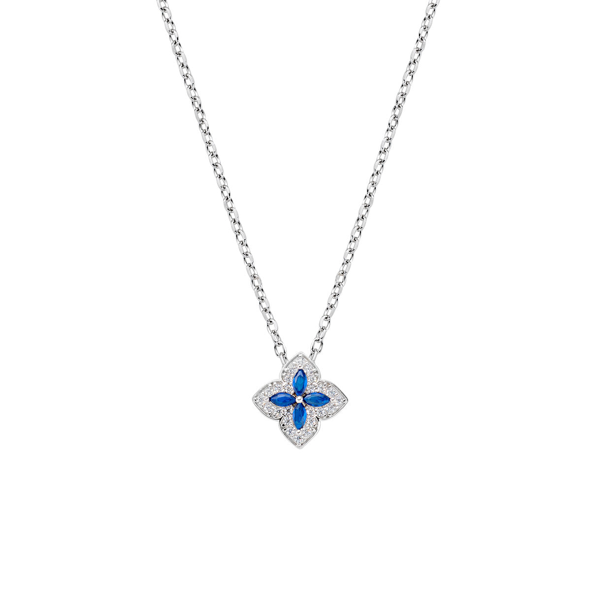 Collana Portofino in Argento con Zirconi Blu