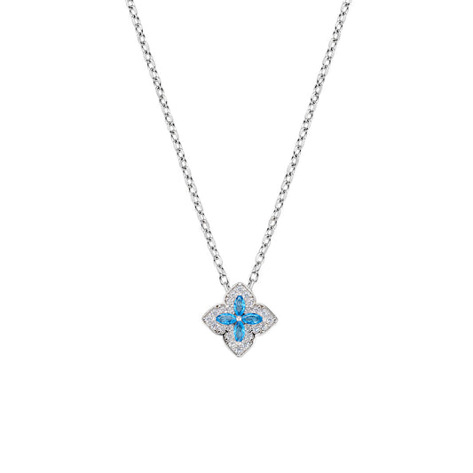 Collana Portofino in Argento con Zirconi London Blue
