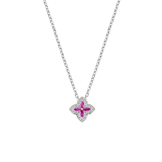 Collana Portofino in Argento con Zirconi Rubino