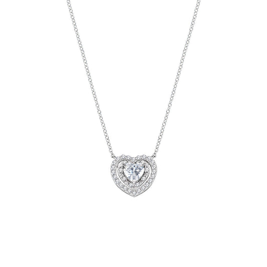 Collana Batticuore con Zircone Bianco in Argento