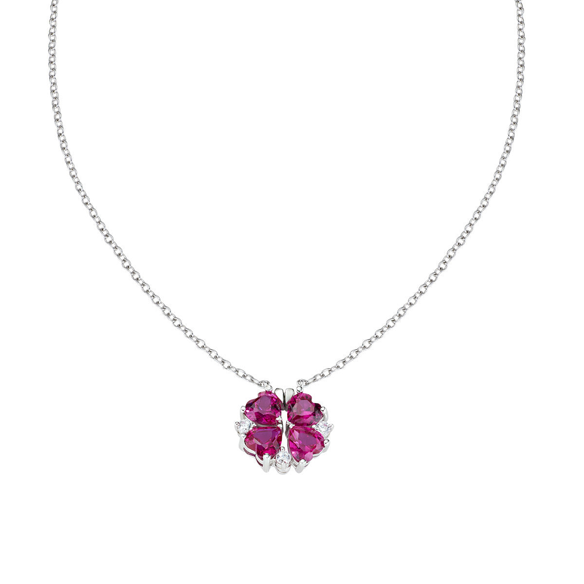 Collana Quadricuore Magnetico Rosso