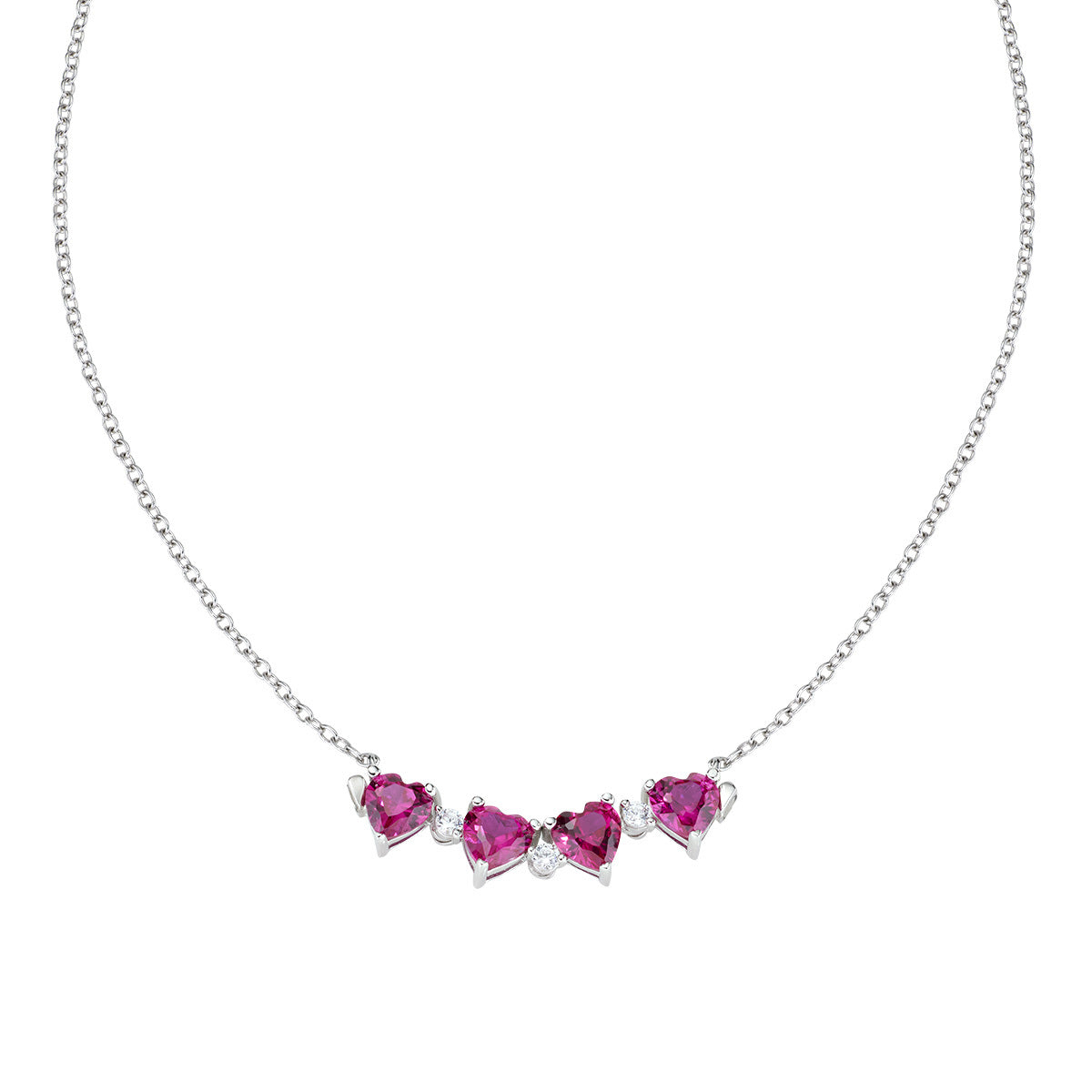 Collana Quadricuore Magnetico Rosso