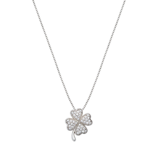 Collana Quadrifoglio Zirconato