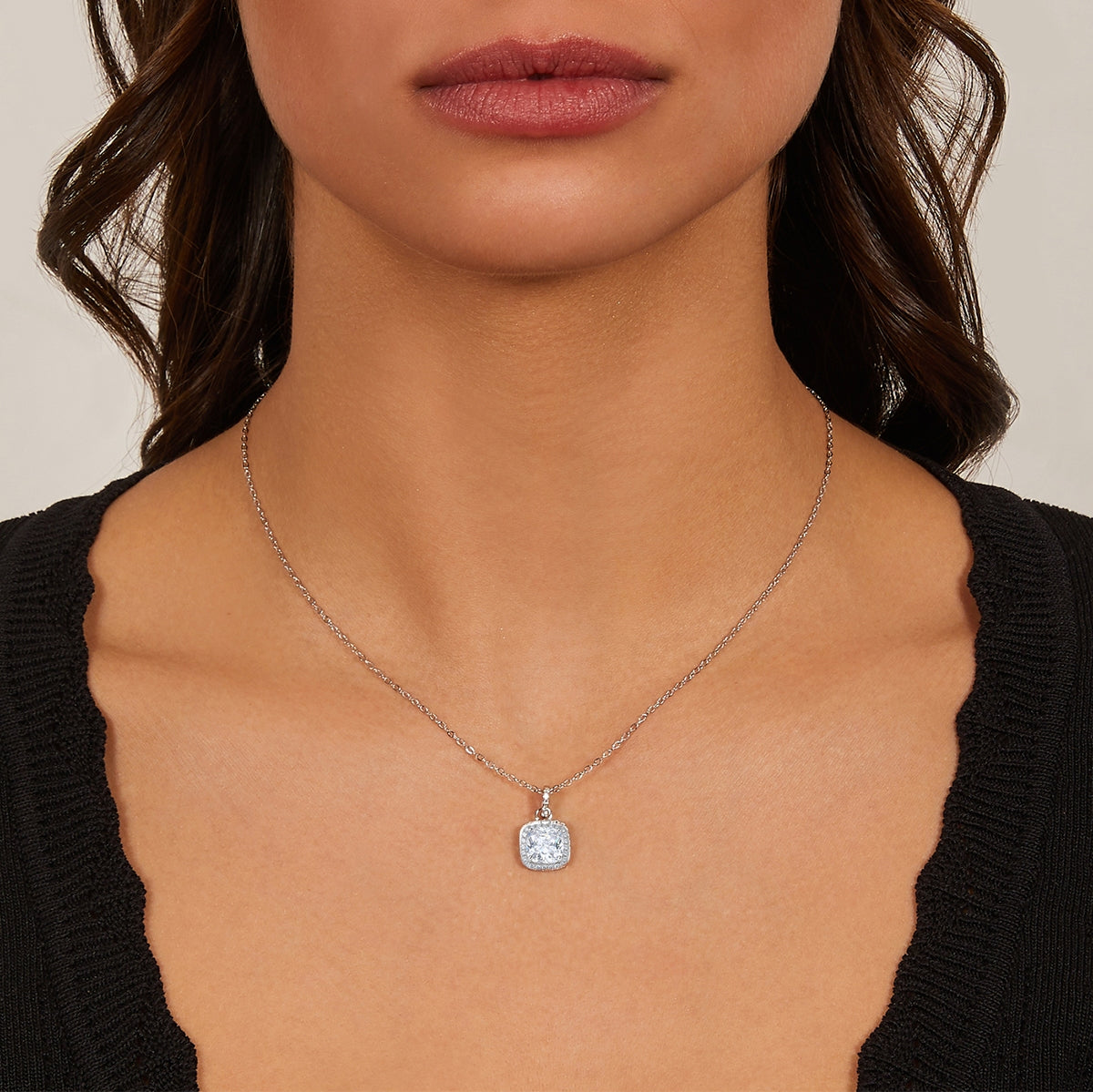 Collana Lady con Zircone Bianco Taglio Radiant