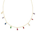 Carica l'immagine nel visualizzatore della galleria, Collana Chandelier Arcobaleno Dorata
