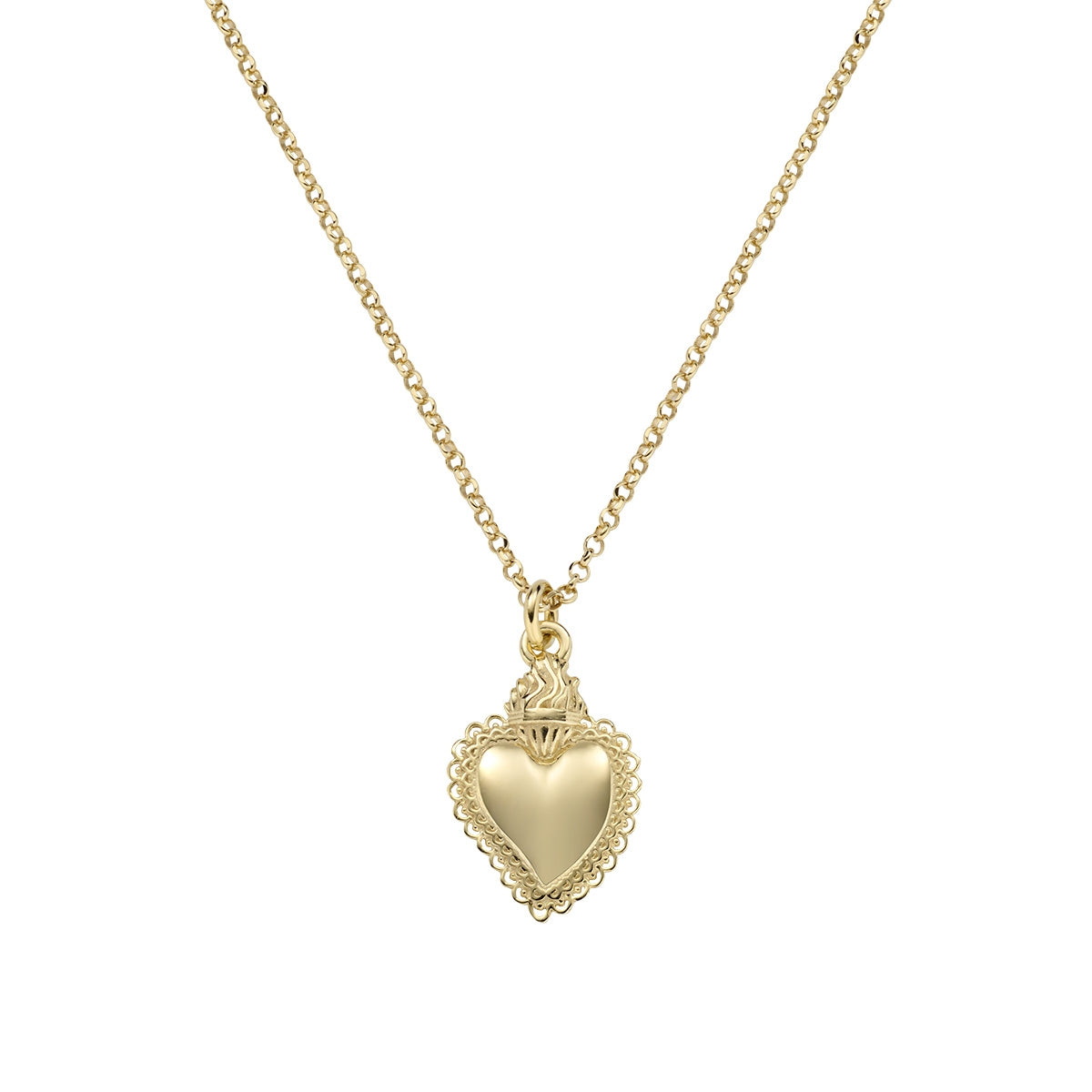 Collana con Mini Pendente Sacro Cuore Dorato