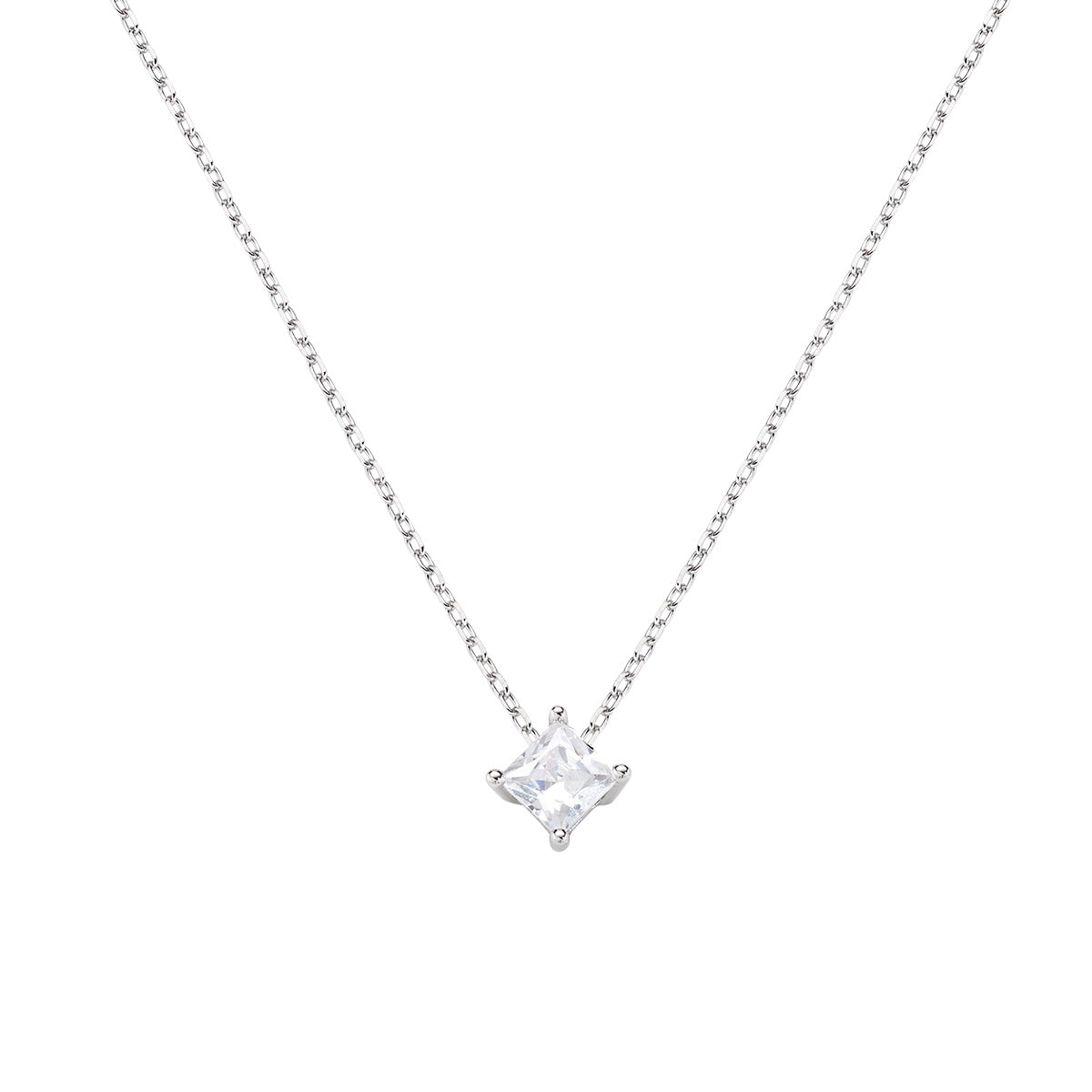 Collana Diamonds con Punto Luce Quadrato Piccolo