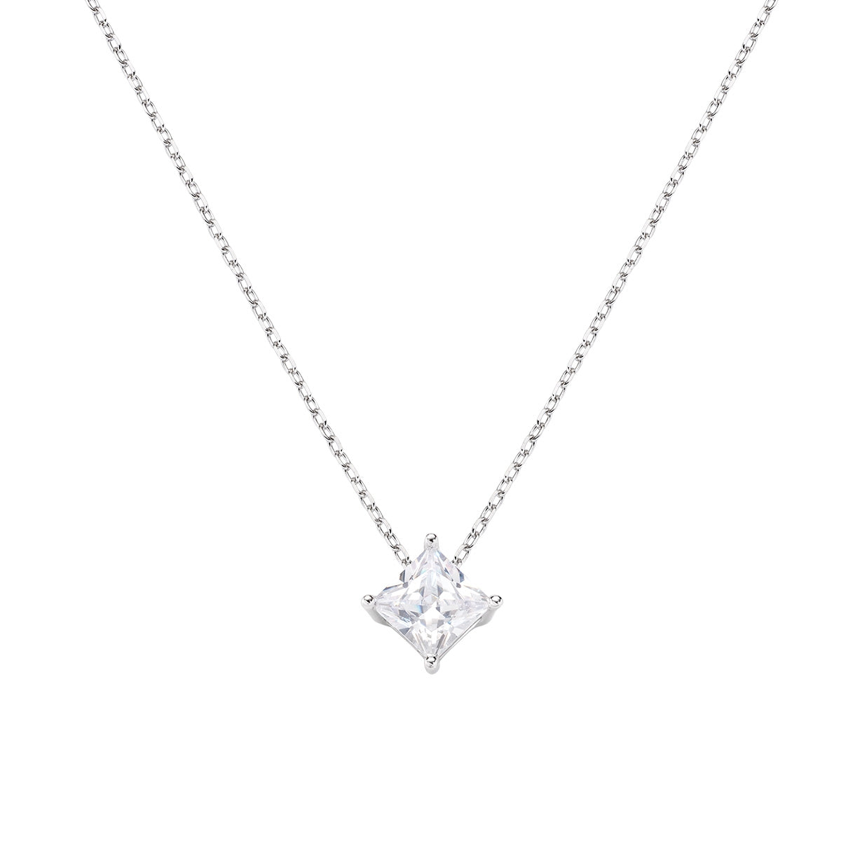 Collana Diamonds con Punto Luce Quadrato Medio