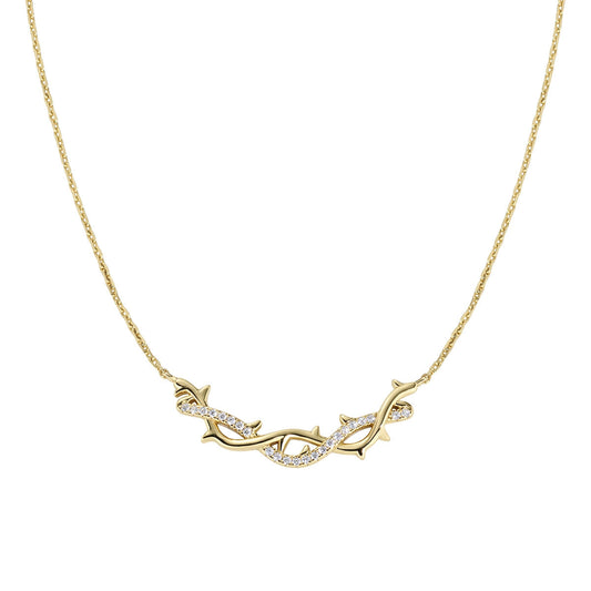 Collana Corona di Spine Dorata