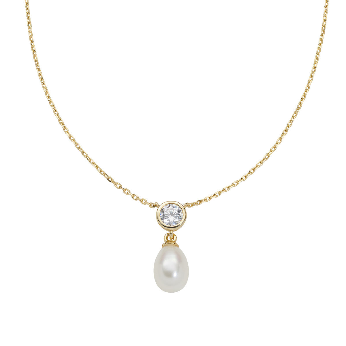 Collana Punto Luce e Perla Dorata