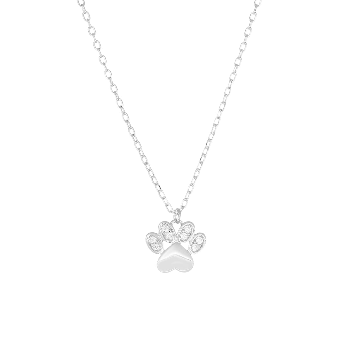 Collana Zampina con Zirconi Bianchi