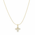 Carica l'immagine nel visualizzatore della galleria, COLLANA A GIROCOLLO CON FIORE PENDENTE COPERTO DA STRSS
