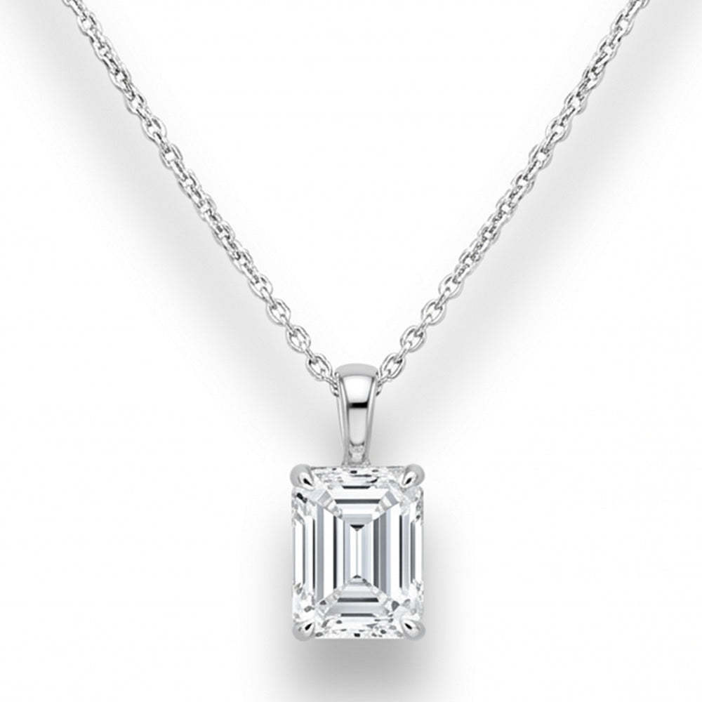 COLLANA A GIROCOLLO CON PUNTO LUCE QUADRATO-Silver 925