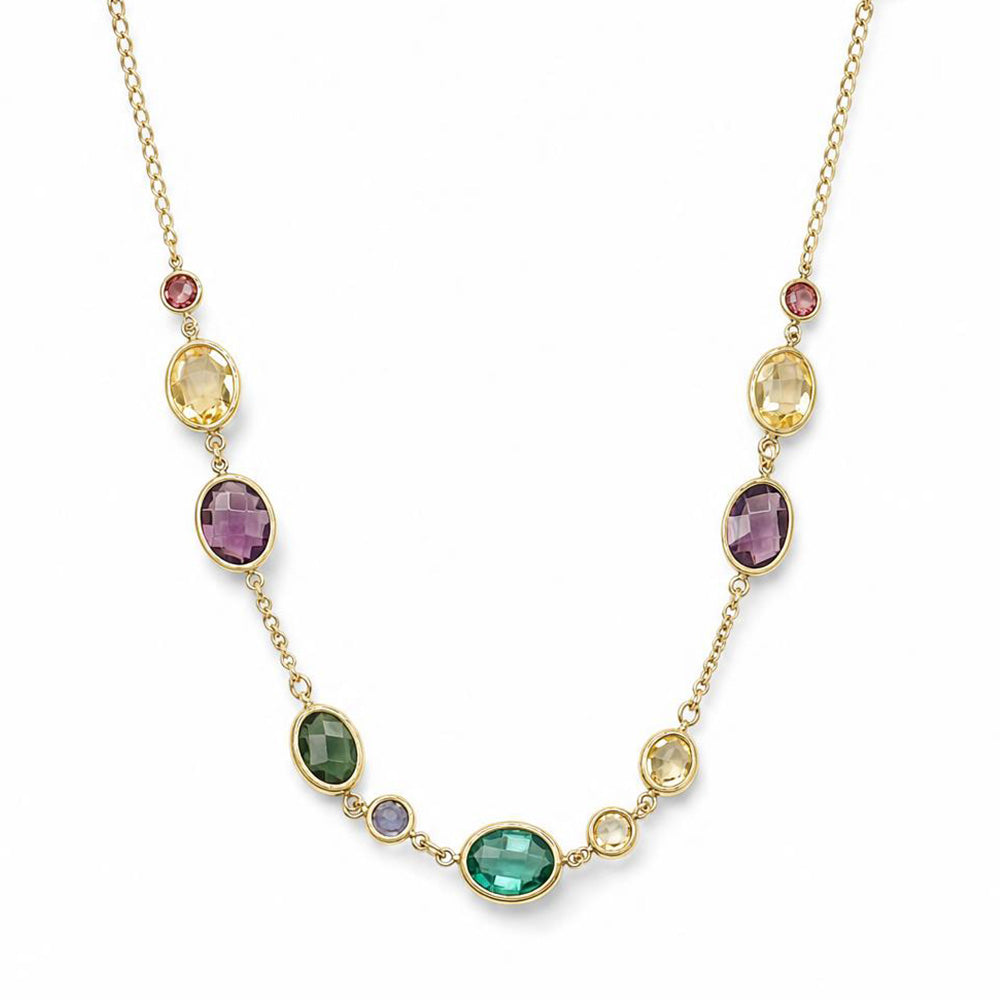COLLANA LUNGA CON PIETRE COLORATE