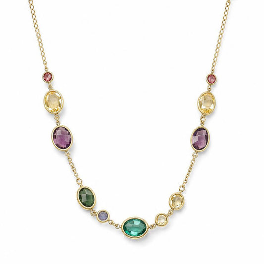 COLLANA LUNGA CON PIETRE COLORATE