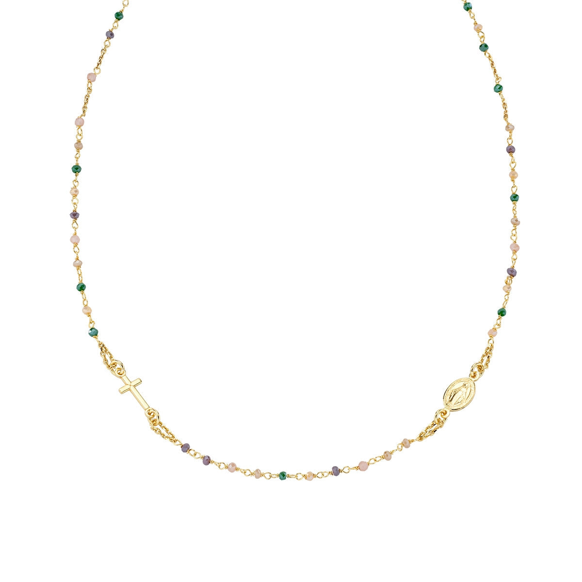 Rosario Girocollo Cristalli Multicolor