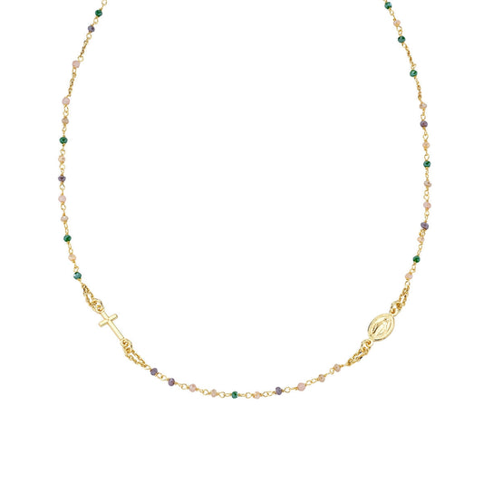 Rosario Girocollo Cristalli Multicolor