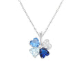 Carica l'immagine nel visualizzatore della galleria, Collana Quadricuore Blu Multicolor

