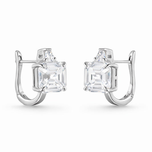 ORECCHINI CON PIETRA RETTANGOLARE - Silver 925