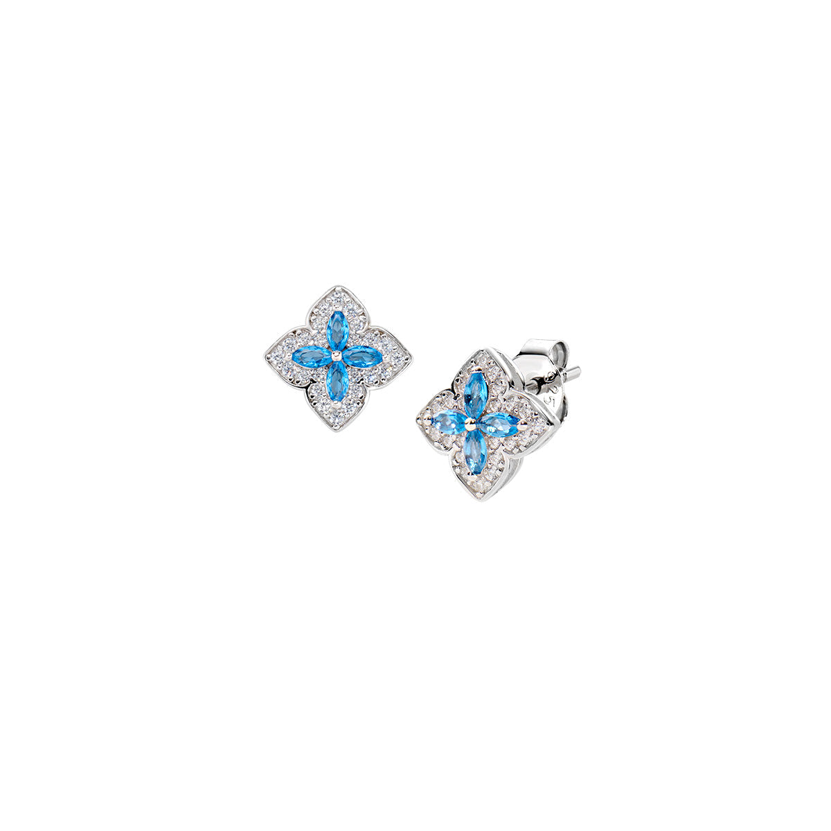 Orecchini Portofino in Argento con Zirconi London Blue