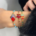 Carica l'immagine nel visualizzatore della galleria, BRACCIALE MORBIDO CON CUORE/TESCHIO ROSARIO REMEDIOS
