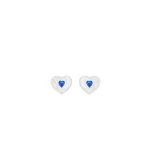 Orecchini a cuore Blu Flash