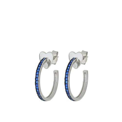 Orecchini cerchietto Blu Flash