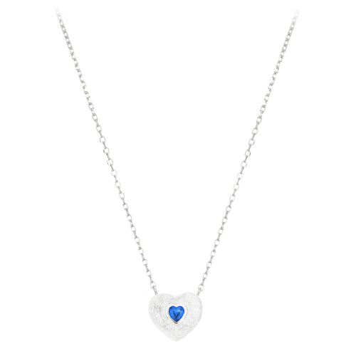 Collana a cuore Blu Flash