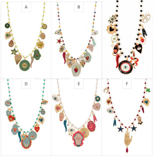 COLLANA GIROCOLLO CON CIONDOLI MAGIC GRANDI
