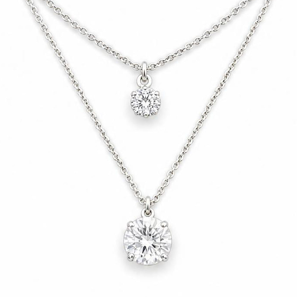 COLLANA A GIROCOLLO CON DOPPIO PUNTO LUCE PENDENTE