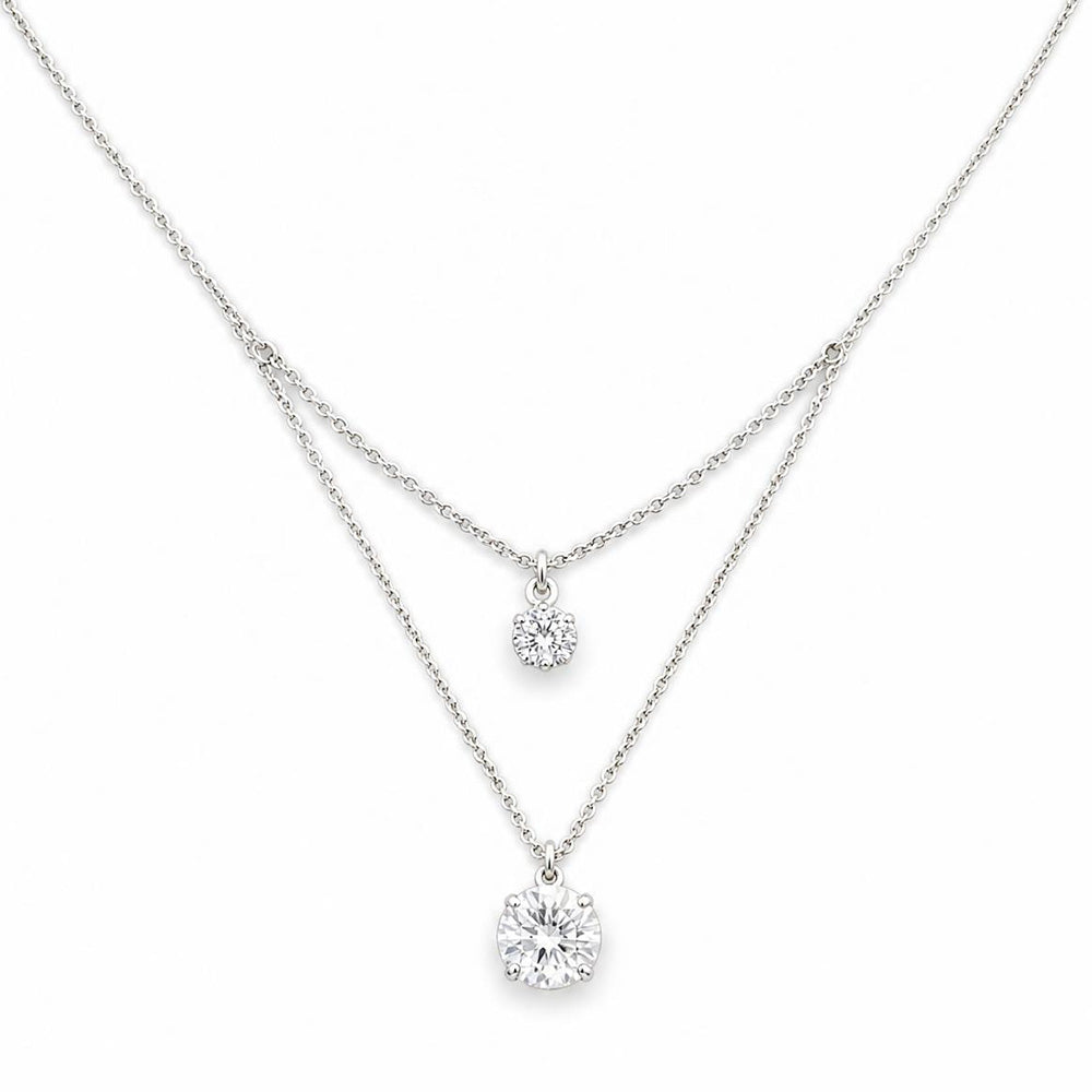 COLLANA A GIROCOLLO CON DOPPIO PUNTO LUCE PENDENTE