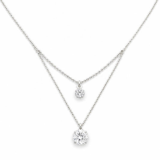 COLLANA A GIROCOLLO CON DOPPIO PUNTO LUCE PENDENTE