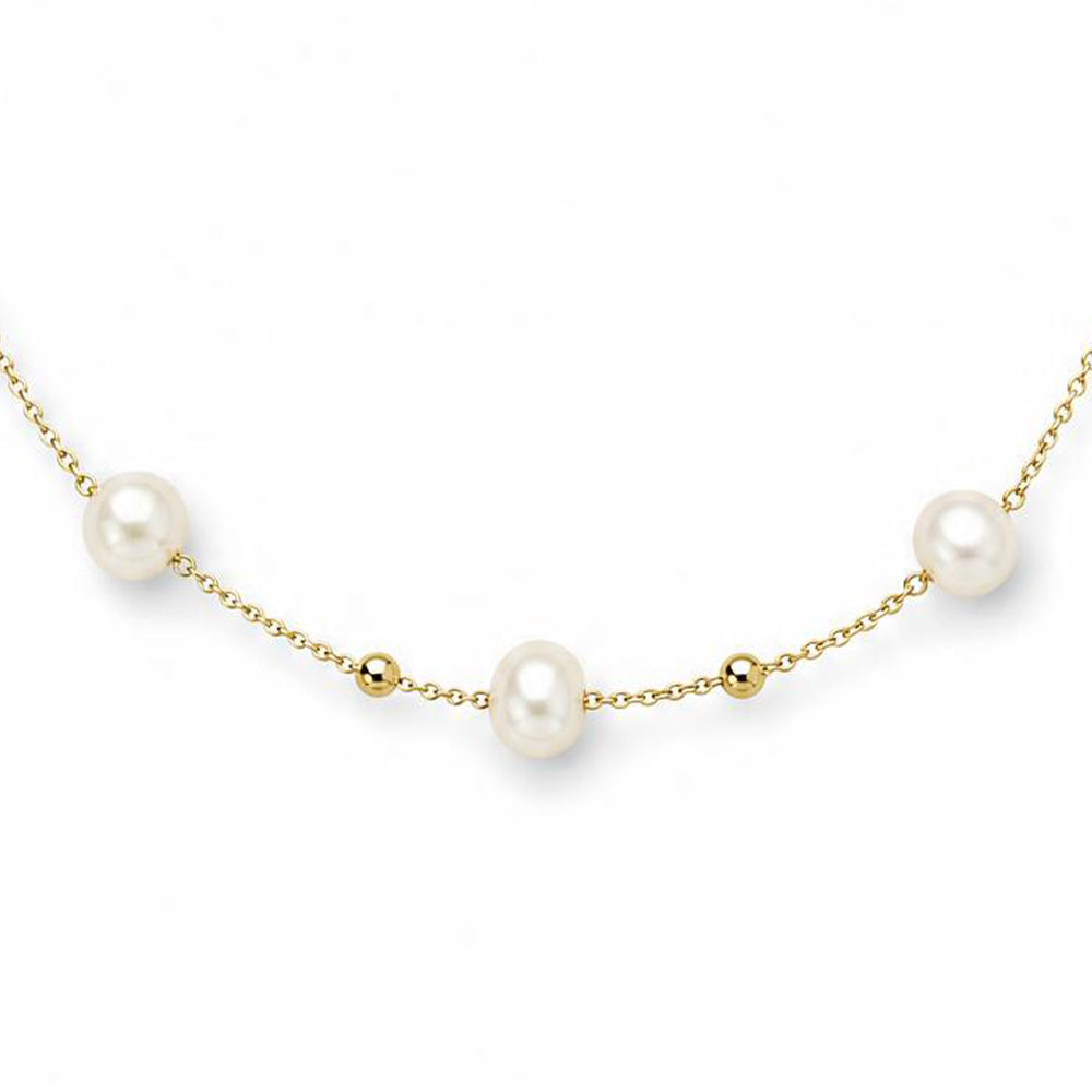 COLLANA A GIROCOLLO CON PERLE ALTERNATE