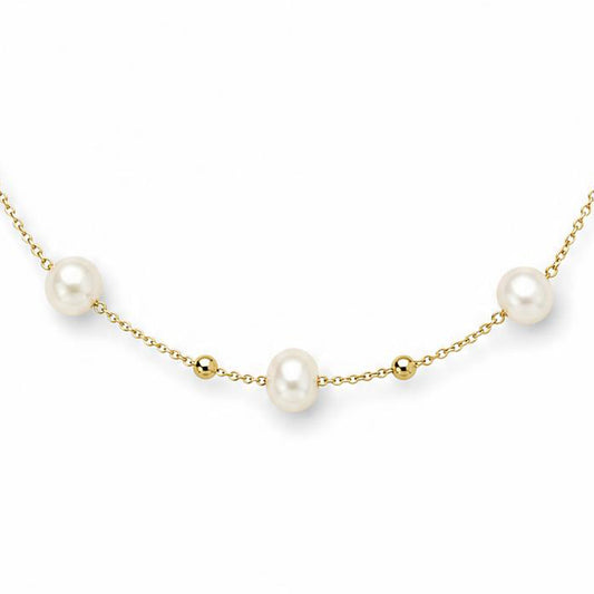 COLLANA A GIROCOLLO CON PERLE ALTERNATE