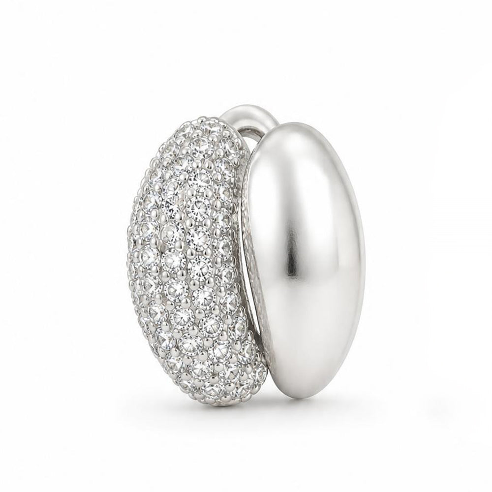 ORECCHINI A LOBO ASIMMETRICI CON STRASS