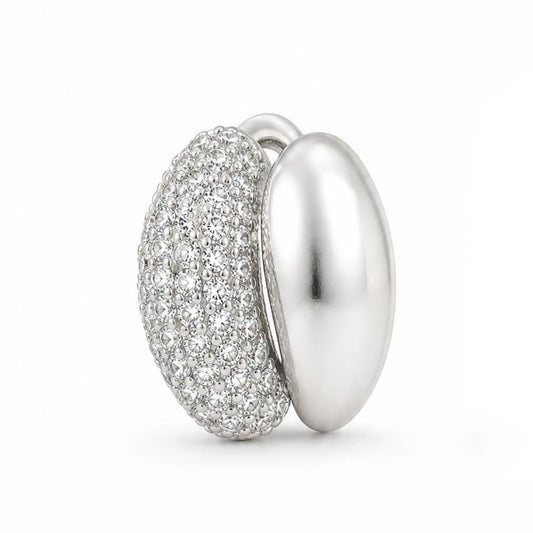 ORECCHINI A LOBO ASIMMETRICI CON STRASS