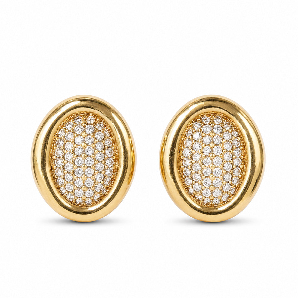 ORECCHINI A LOBO OVALI CON STRASS