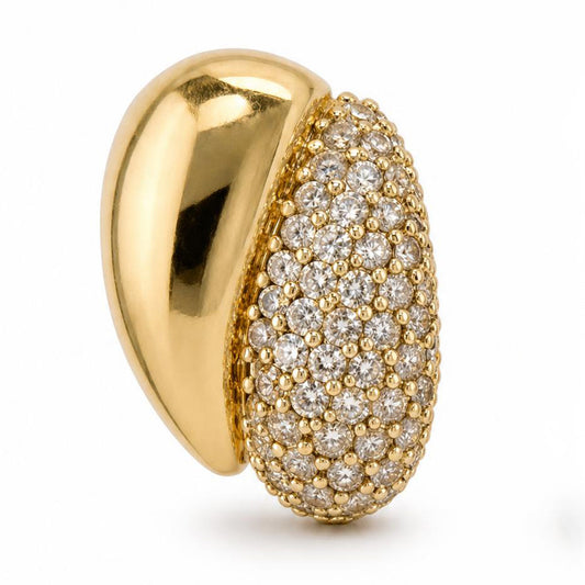 ORECCHINI A LOBO CON GOCCIA INVERSA DI STRASS