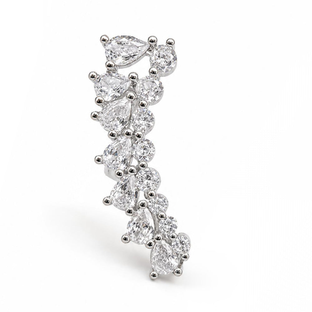 ORECCHINI EARCUFF CON FILE DI STRASS