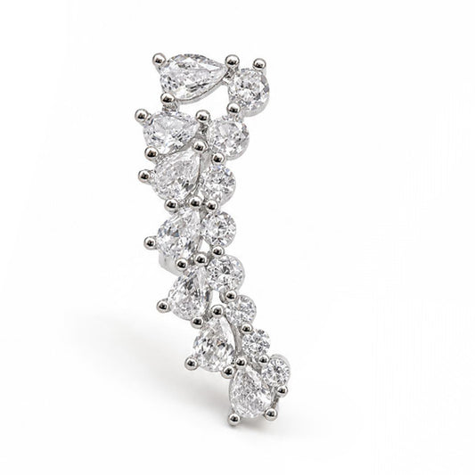 ORECCHINI EARCUFF CON FILE DI STRASS