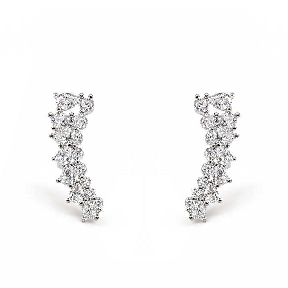 ORECCHINI EARCUFF CON FILE DI STRASS