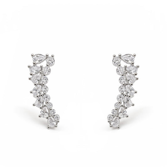 ORECCHINI EARCUFF CON FILE DI STRASS