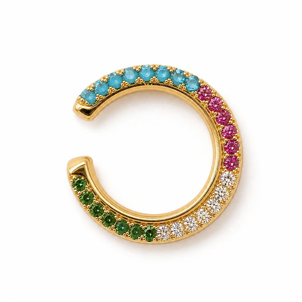 EARCUFF CON STRASS MULTICOLOR