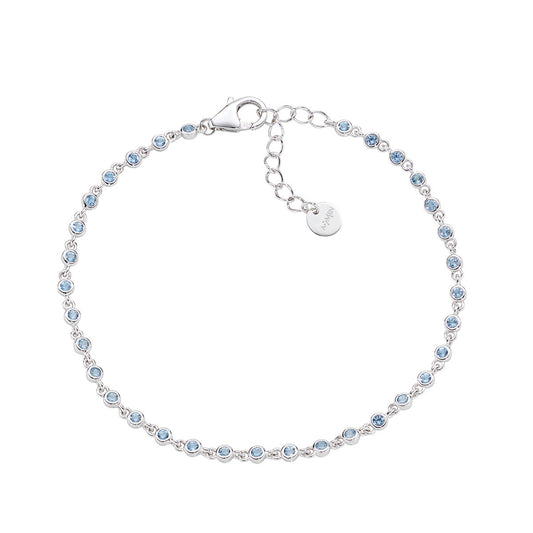 Bracciale Joy in lega Amen con Zirconi Acquamarina