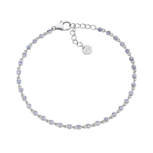 Bracciale Joy in lega Amen con Zirconi Lilla