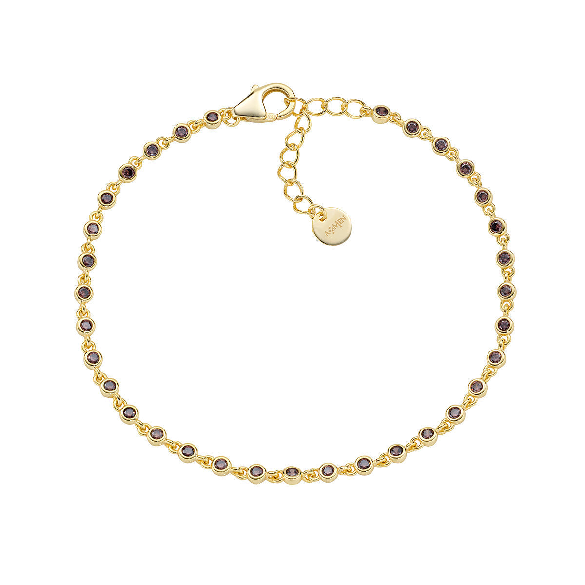 Bracciale Joy in lega Amen con Zirconi Marrone