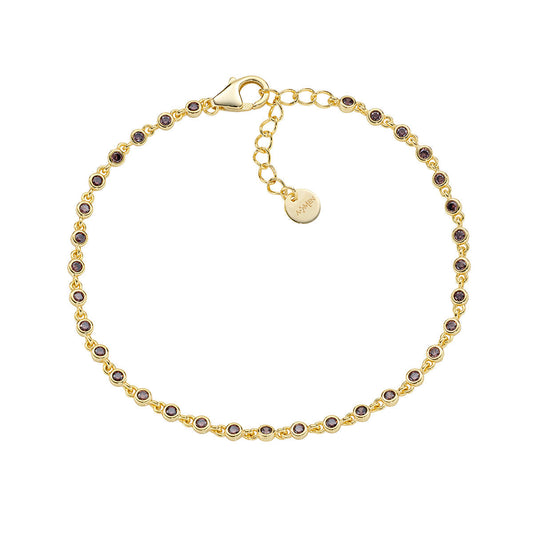 Bracciale Joy in lega Amen con Zirconi Marrone