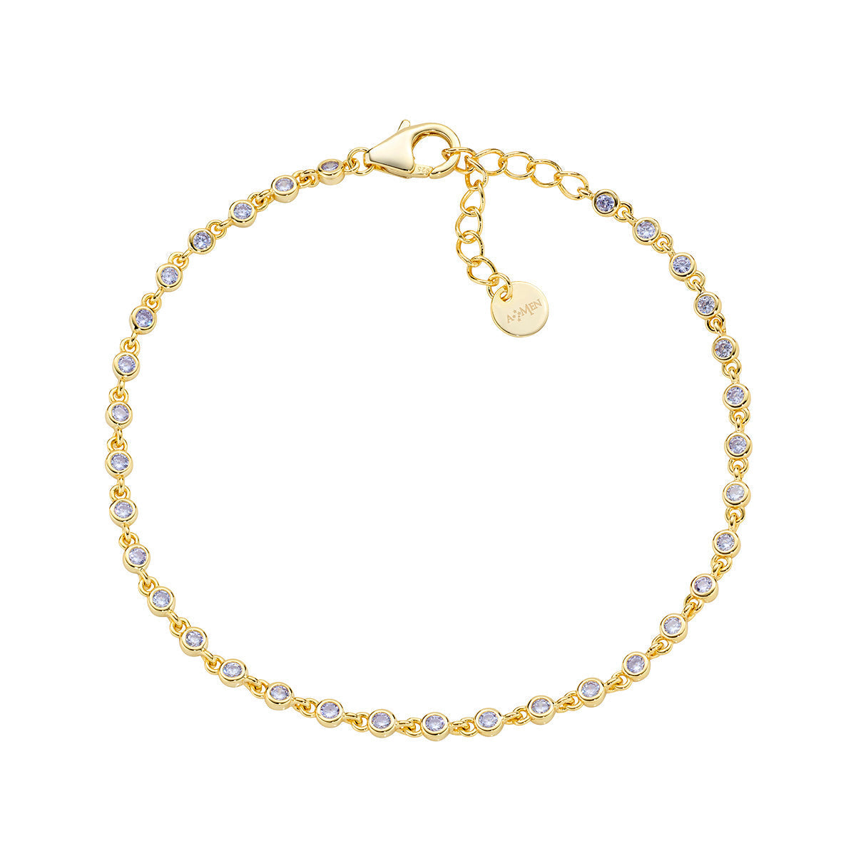Bracciale Joy in lega Amen con Zirconi Lilla