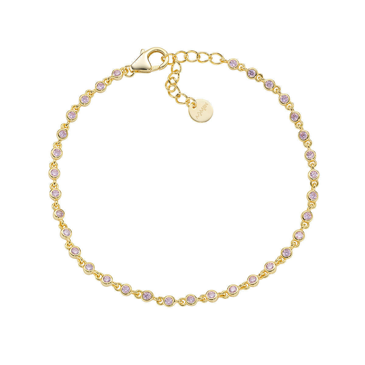 Bracciale Joy in lega Amen con Zirconi Rosa