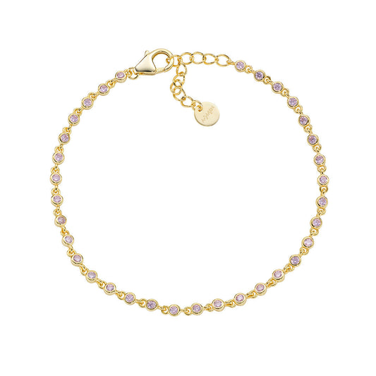 Bracciale Joy in lega Amen con Zirconi Rosa